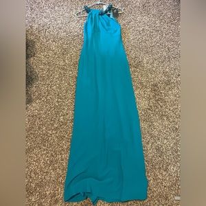 Long teal prom/formal dress